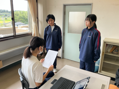 生徒会役員受付（吉堀・前原）
